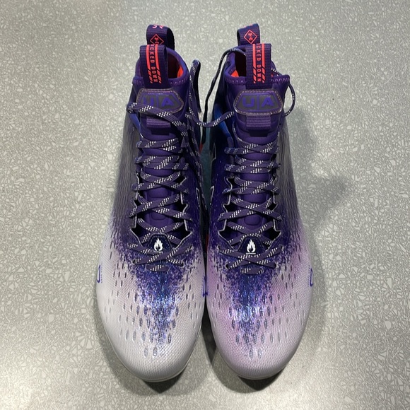 Brand New - Under Armour UA Spotlight Lux Mc 2.0 Orange Football Cleats - Picture 2 of 4